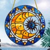 Sun and Moon Stained Window Hangings with Chain – Acrylic