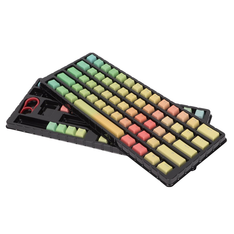 Keycaps PBT Translucent Sublimation Rainbow Gradient Mechanical 108 Keycaps for
