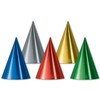 Foil Cone Hats (asstd colors) Party Accessory (1 count)
