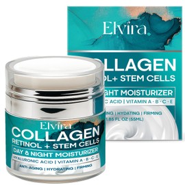 Elvira Retinol Cream for Face - Anti Aging Moisturizer with Collagen - Hydrating Neck Firming Cream - 1.85 Fl Oz