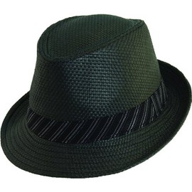 Dorfman Pacific Matte Toyo Fedora (M, Black)