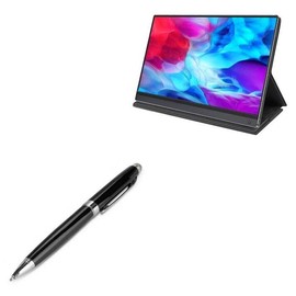 BoxWave Stylus Pen Compatible with UPERFECT Y Portable Monitor Freestanding Touchscreen (15.6 in) - EverTouch Meritus Capacitive Styra, Capacitive Stylus with Rollerball Pen - Jet Black