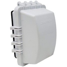 Sealproof 1-Gang Weatherproof In Use Outlet Cover | Horizontal/Vertical Outdoor Plug and Receptacle Protector, Lockable Bubble Cover, UL Extra Duty Compliant, 18 Configurations, White