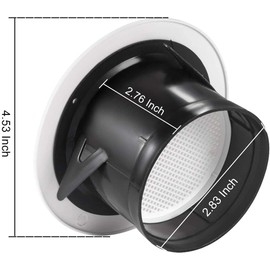 2 PCS Round Air Vents Louver, Thicker Soffit Vent Cover Grille Cap with Built-in Fly Screen Mesh,3 Inch, Circular…