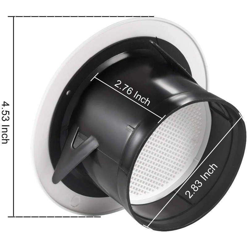 2 PCS Round Air Vents Louver, Thicker Soffit Vent Cover