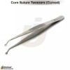 Medentra Microsurgery Corn Suture Plier Eyelet Curved Suturing Grasping Tissue