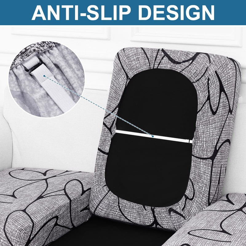 Smiry Printed Couch Cushion Covers, Stretch Soft Couch Covers for