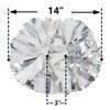 Hooshing 2 Pack Pom Poms Cheerleading Professional Holographic Silver Spot