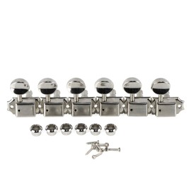 FLEOR 6-in-line Guitar Tuning Pegs Machine Head Twist-lock Tuner for Vintage Style Guitar