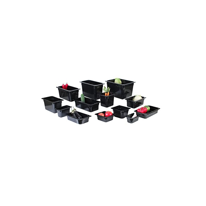 Thunder Group GN 1/6, Standard Solid Cover, Black, for Polycarbonate
