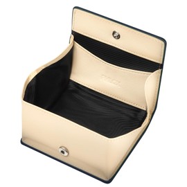 PHLOX Genuine Leather Men's Button Closure Box Type Coin Purse, green