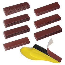 71 Pieces 40-2000 Grit Wet and Dry Sandpaper, GOH DODD Micro Detail Sander Kit, Mini Hand Sanding Block with Hook and Loop Sand Paper for Woodworking Tight Narrow Spaces