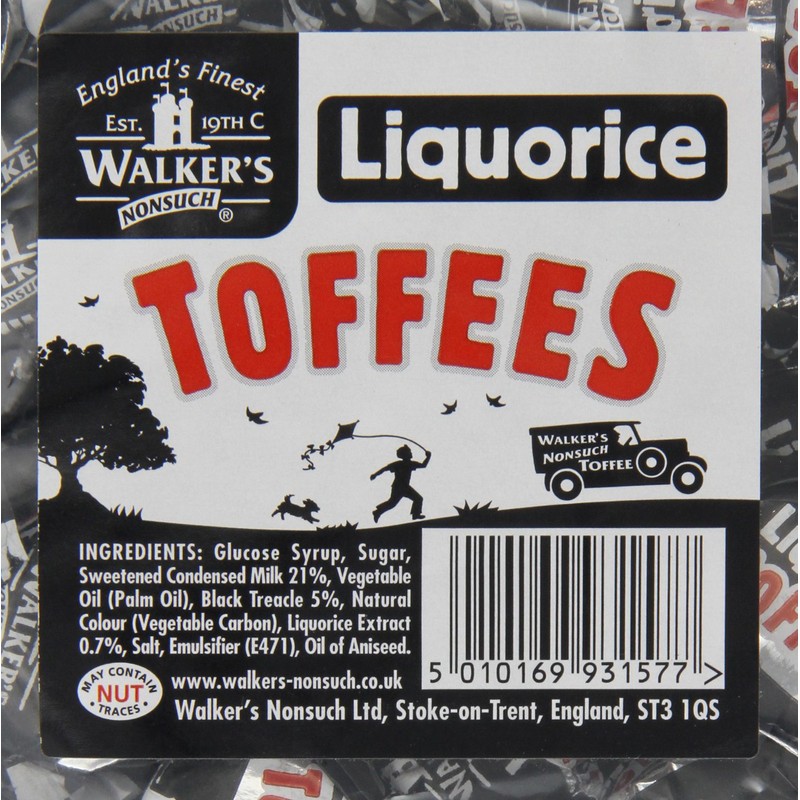 WALKERS LIQUORICE TOFFEES - 2.5KG