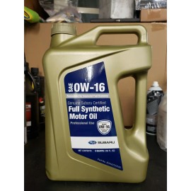 Subaru SOA427V3100 SAE 0W-16 Full Synthetic Motor Oil- Genuine OEM- 5Qt. Jug