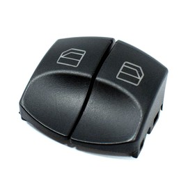 Promo Link 2 x Window Regulator Switch Button Button Repair Kit, Push Button, Black, Manual, Pack of 2