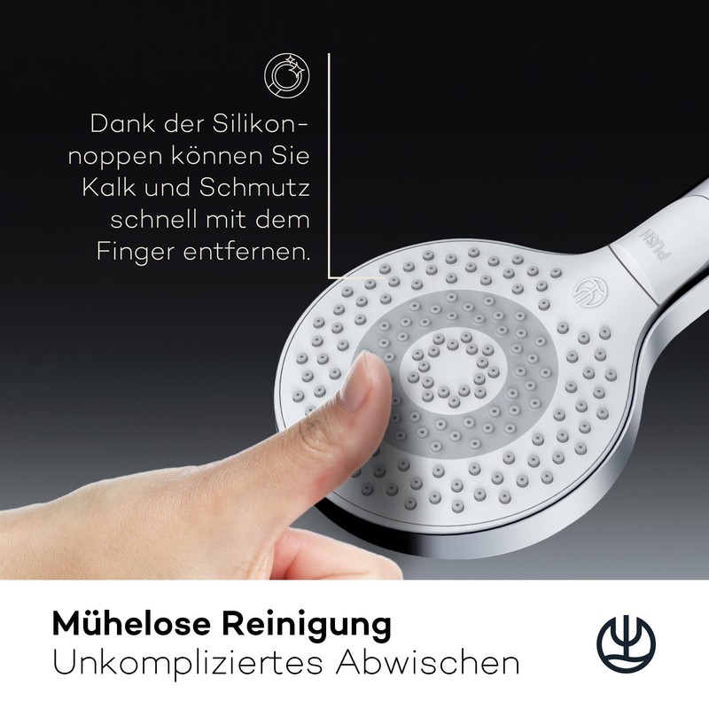 KLUDI -X3 Universal Shower Head Water-Saving Option Shower Head with