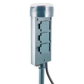 PowerGear Outdoor 6 Outlet Mechanical Stake Timer, Easy-to-Set Dial, 30-Minute Interval Pushpins, 19.7 Inch Cord with Weather-Resistant Covers, 64759