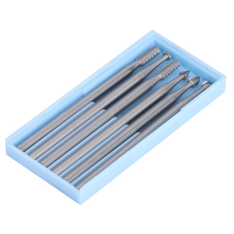 6Pcs/Set 2.35mm Handle Tungsten Steel Milling Cutter Carving Knife Engraving
