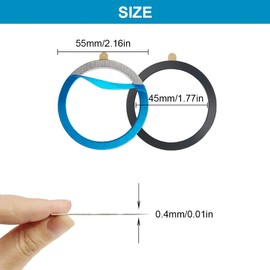 TSLRSA Magnetic Wireless Charger Universal - Metal Rings with Sticker, 2 Colours Ultra Thin Metal Rings Compatible with MagSafe Wireless Charger Car Charger on Most (10 Pieces)