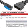 CY Cord Left Angled Low Profile USB 3.0 20Pin 19Pin