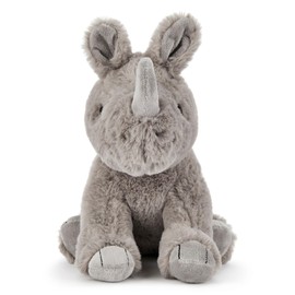 Zappi Co Robin the Rhino Plush Toy Rhinoceros (22cm) Horned Wonder - Soft, Cuddly, 100% Recycled - Mighty African Friend