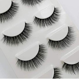 4 Pairs 3D Mink Eyelashes Makeup Natural False Eyelashes Long Eyelash Extensions Fake Eyelashes (G102)