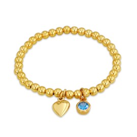 Hurley Burley Gold Plated Birthstone Charm Ball Bracelet