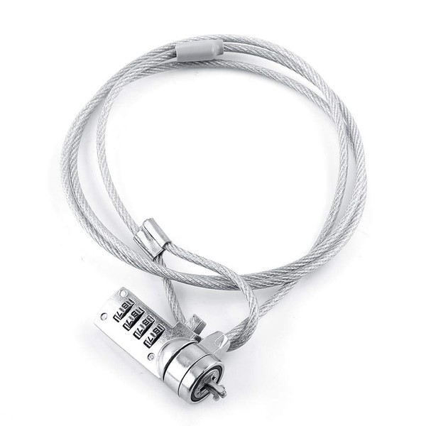 Junluck Bloqueo de Cable para computadora portátil, Cable de combinación