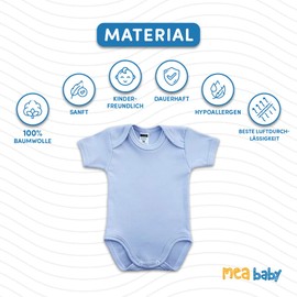 MEA BABY Unisex Baby Short-Sleeved Bodysuit with Print, 100% Cotton, Pack of 5, Baby Bodysuit with Print, Baby Bodysuit for Girls, Baby Bodysuit for Boys, Boys.