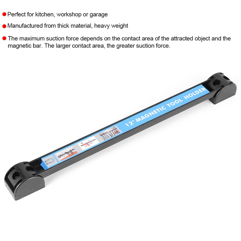 Magnetic Tool Holder Organizer Shelves Connecting Strip for Garage Workshop12in