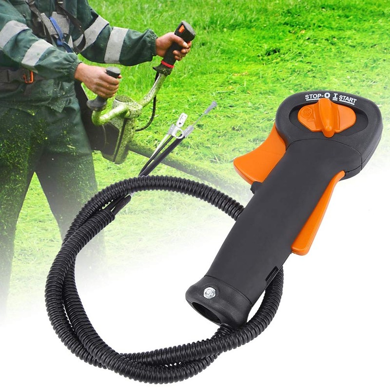 TOPINCN Professional Lawn Mower Throttle Control Switch Handle Strimmer Cutter