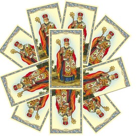 Wowser St. Nicholas Holy Card, Children’s Prayer, Sunday School Lessons and Catholic Church Activities, Set of 10