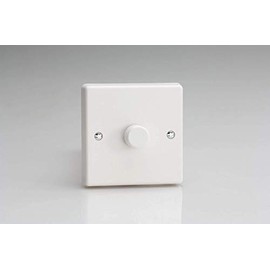 Varilight KQP401W Leading Edge Dimmer Switch White PVC 400W 1 Gang