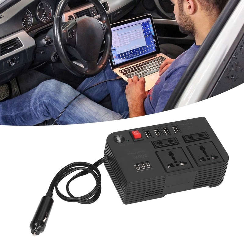DC12V to AC220V LCD Modified Sine Wave Inverter Car Multifunctional