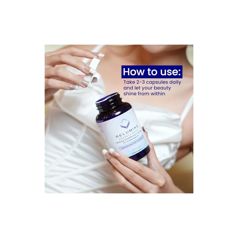 Relumins Complejo de L-Glutatin 1650 mg - Apoyo antioxidante con
