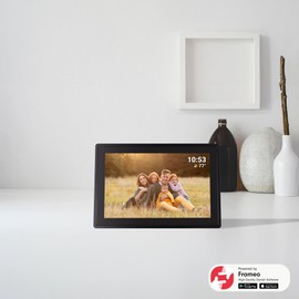 Tiqvi - Digital Picture Frame 10 Inch IPS Display, WiFi & Frameo App, 32 GB Memory, Touch Screen, Energy Class C