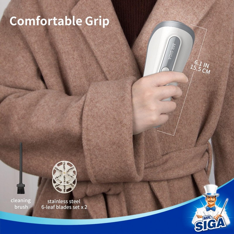MR.SIGA Fabric Shaver and Lint Remover, Battery Operated Portable Lint
