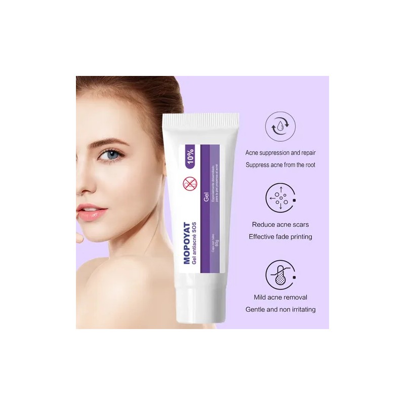 3pcs Gel Peróxido Benzoilo 10% Elimina Acné Puntos Negros