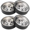 4Pcs Metal Drifting Rubber Wheel Tire Replacement Accessory for WPL