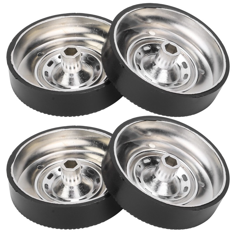 4Pcs Metal Drifting Rubber Wheel Tire Replacement Accessory for WPL