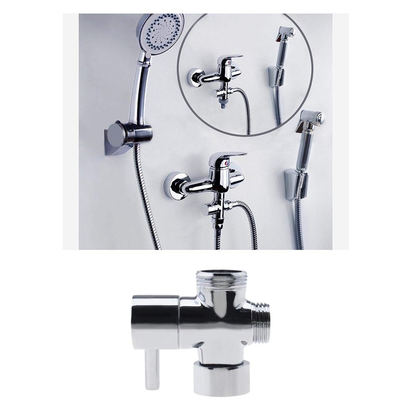 Brass Shower Diverter Valve Bathroom Valve Chrome Polished 3/4 1/2