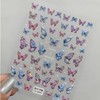 TailaiMei Butterfly Nail Stickers, 2 Sheets 5D Glitter Design Self-Adhesive