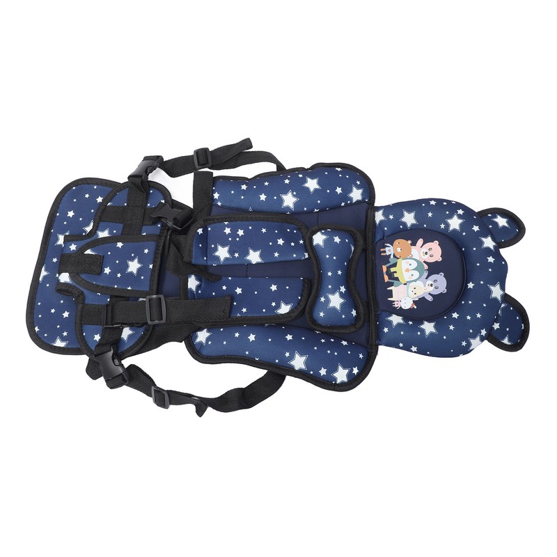 Toddler Car Seat Insert Bear Pattern Heighten Adjustable Fixing Straps