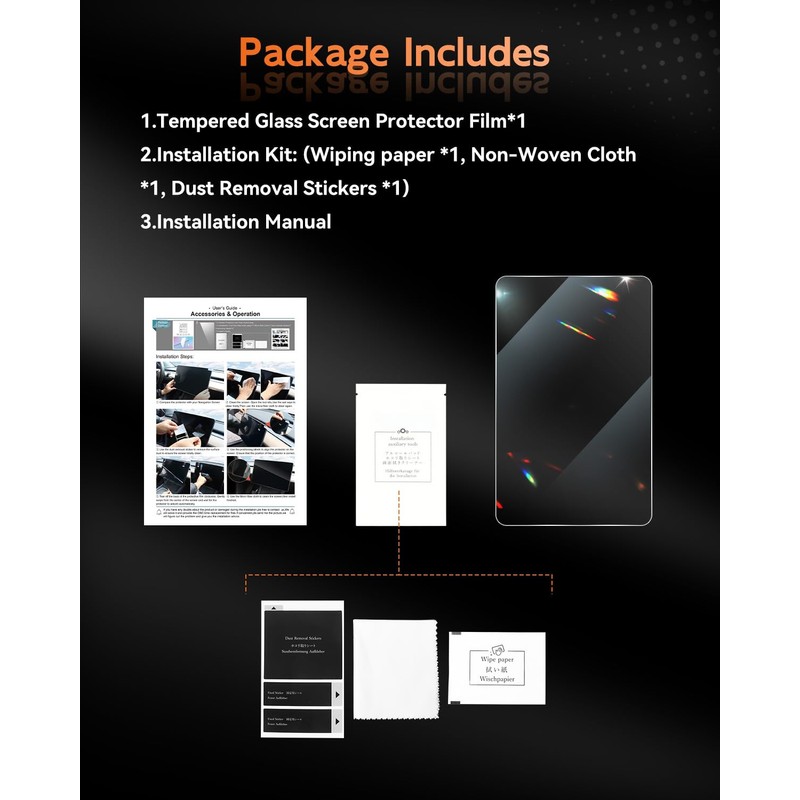 CDEFG Tempered Glass for 2024 2025 2026 Lincoln Nautilus Screen