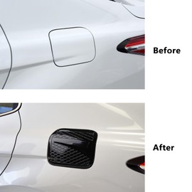 Spotrim Compatible with Toyota Camry Gas Tank Door Cover Gasoline Fuel Petrol Oil Filler Caps Decoration for Camry 2024 2023 2022 2021 2020 2019 2018 -Piano Black
