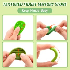 Vilalatfan Fidget Toys Sensory Stones for Kids and Adults,6 PCS Texture Worry Stone for Anxiety Autism Teen Calm Down & ADHD Stress Relief,Quiet Fidgets for Classroom Small Prizes Gifts for Travel Toy