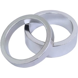 10x Bicycle Head Stem Spacer Replacement Head Tube Spacer Aluminum Alloy Headset Washer Compatible with MTB/BMX/Mountain Bike (Silver, 28.6mm)