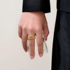 MYNENEY 10mm Men's Stainless Steel Solid Link Chain Rings Silver/Gold