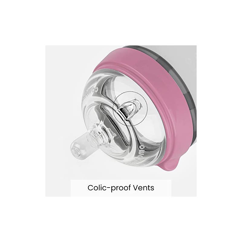 Pack de 2 biberones de silicona de 150 ml, anillo