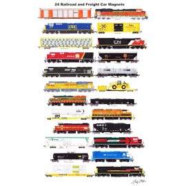 Railroads & Freight Cars 11"x17" Poster by Andy Fletcher signed